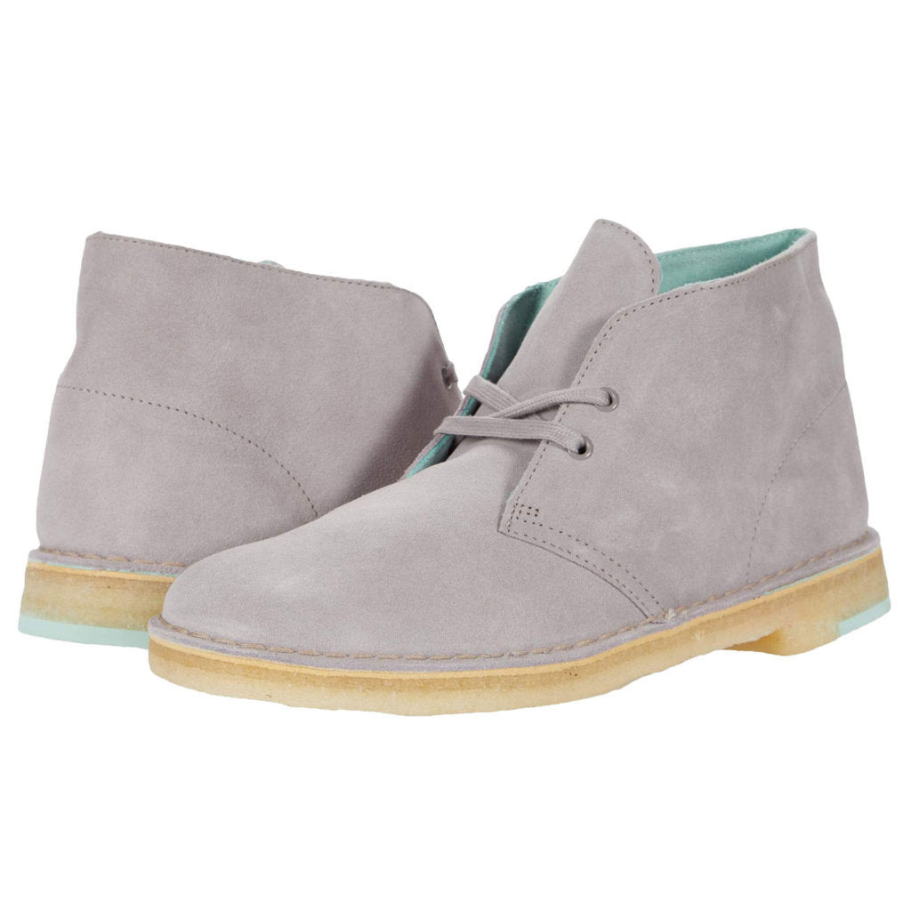 Clarks Originals Desert Boot Suede Leather Men's Boots#color_grey combi