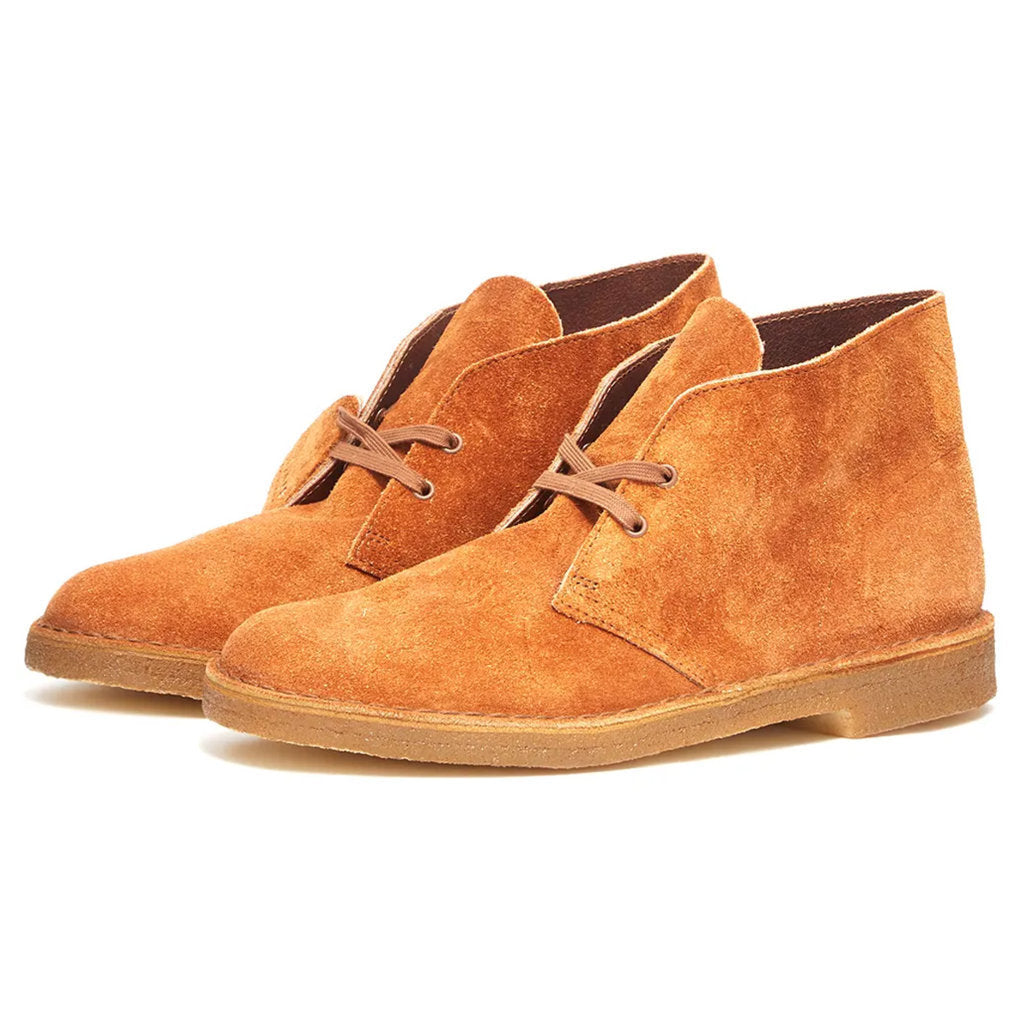 Clarks Originals Desert Boot Suede Leather Men's Boots#color_ginger hairy