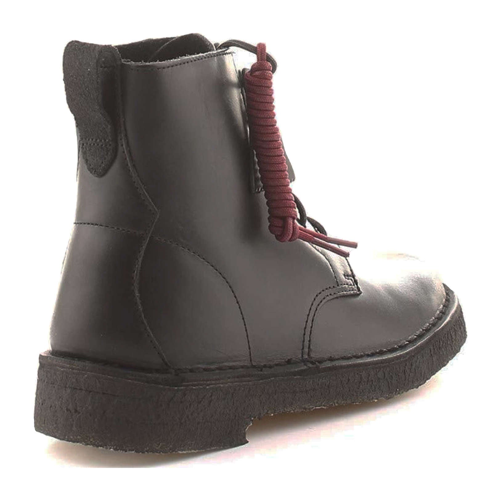 Clarks Originals Desert Mali Polished Leather Women's Ankle Boots#color_black