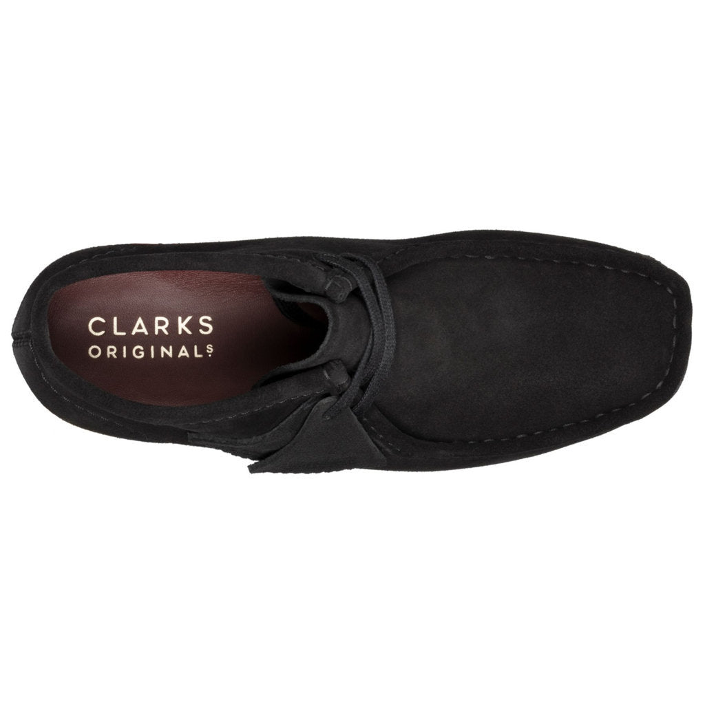 Clarks Originals Wallabee Suede Leather Women's Boots#color_black