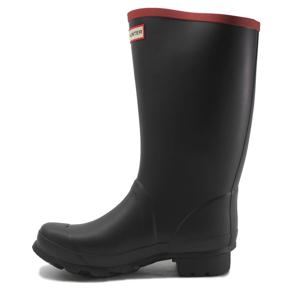 Hunter Argyll Short Knee Rubber Unisex Boots#color_black