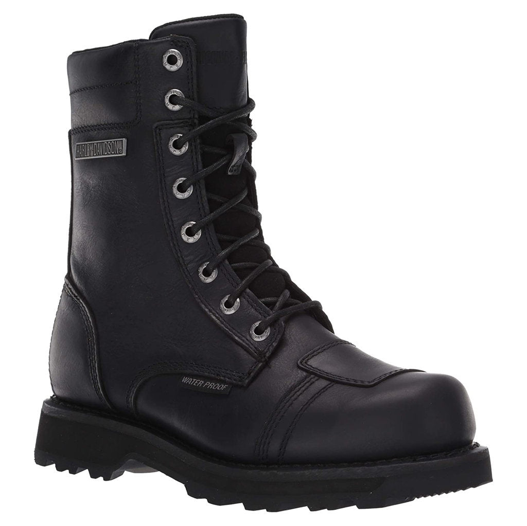 Harley Davidson Edgerton Waterproof Full Grain Leather Men's Riding Boots#color_black