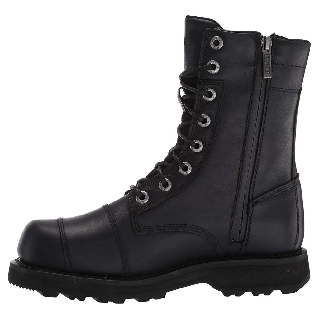Harley Davidson Edgerton Waterproof Full Grain Leather Men's Riding Boots#color_black