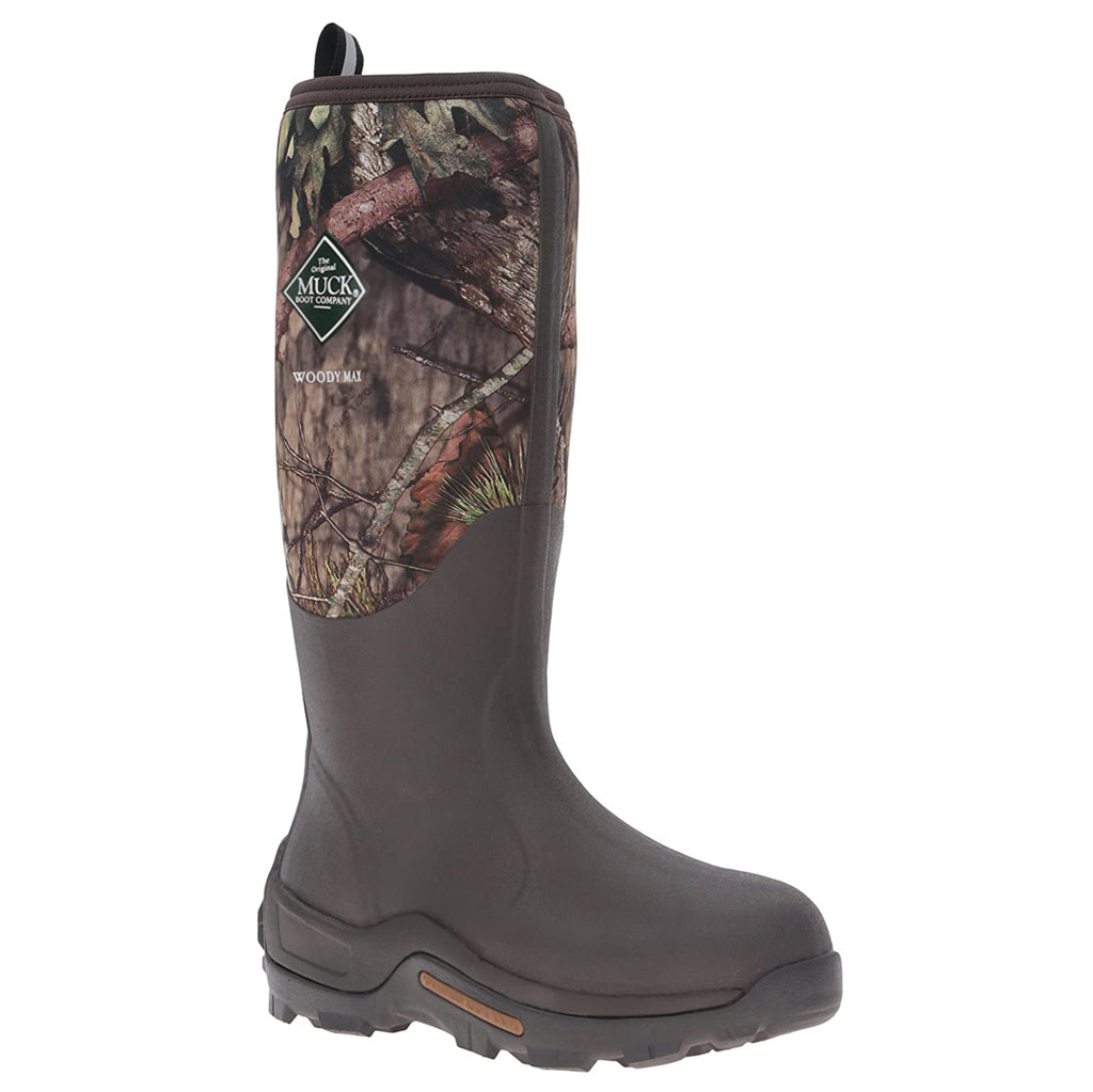 Muck Boot Woody Max Camouflage Waterproof Unisex Tall Wellington Boots#color_bark mossy oak