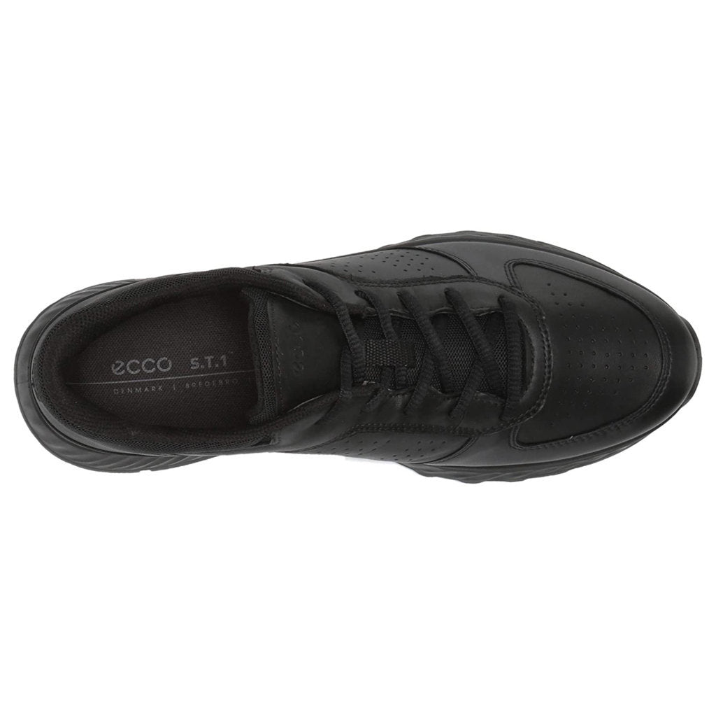 Ecco Exostride 835313 Leather Womens Shoes#color_black