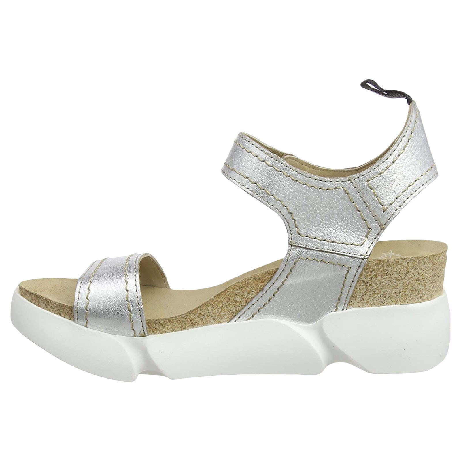 Fly London SENA580FLY Idra Leather Womens Sandals#color_silver