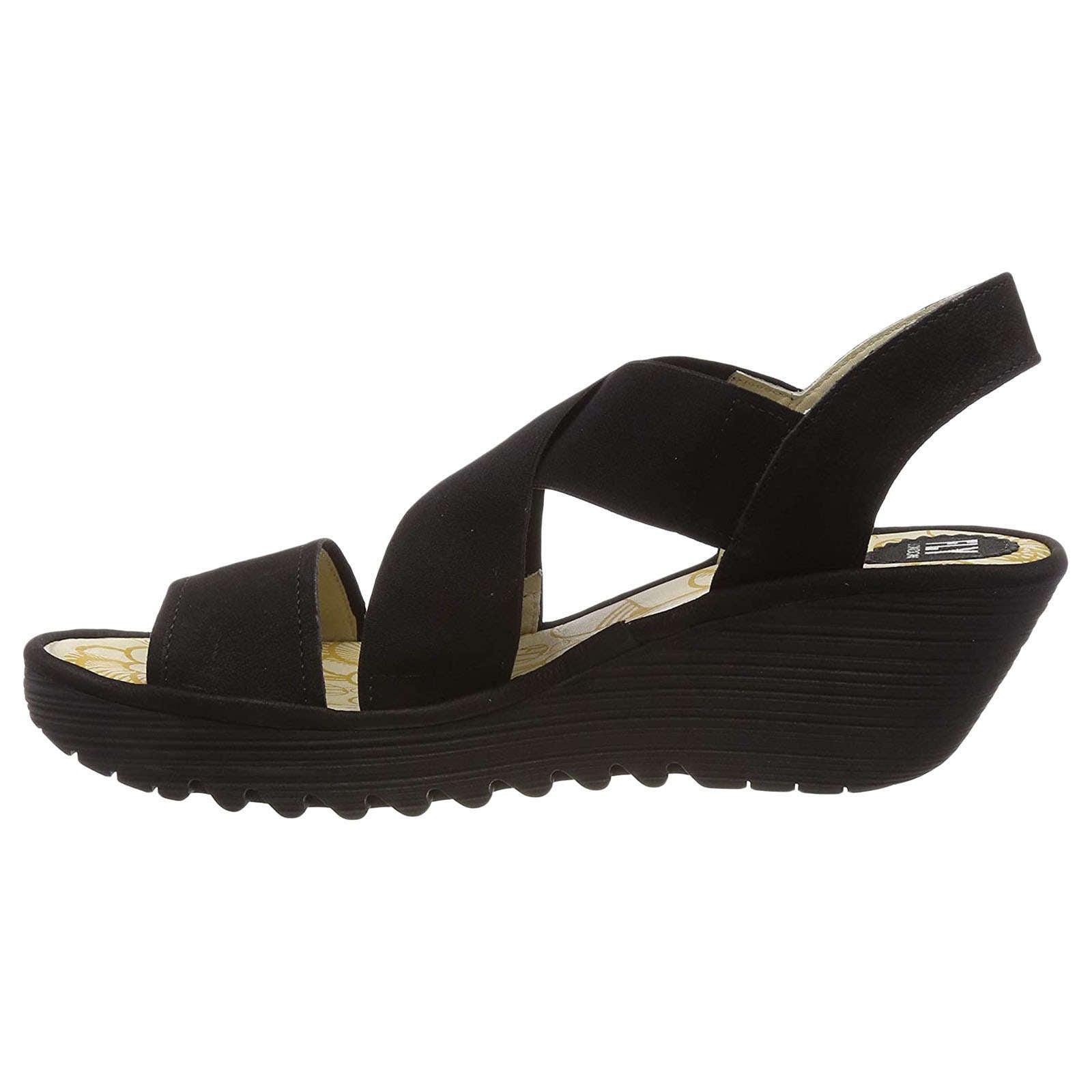 Fly London YAJI888FLY Cupido Leather Womens Sandals#color_black