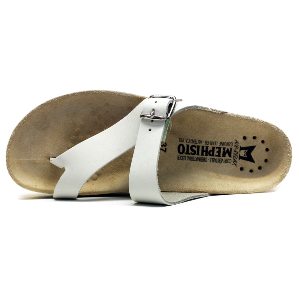 Mephisto Helen Leather Womens Sandals#color_white