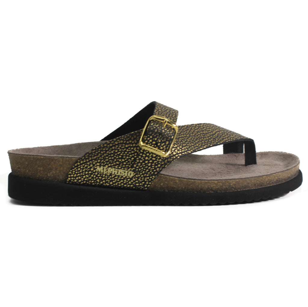 Mephisto Helen Leather Womens Sandals#color_gold