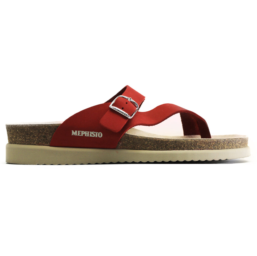 Mephisto Helen Leather Womens Sandals#color_scarlet