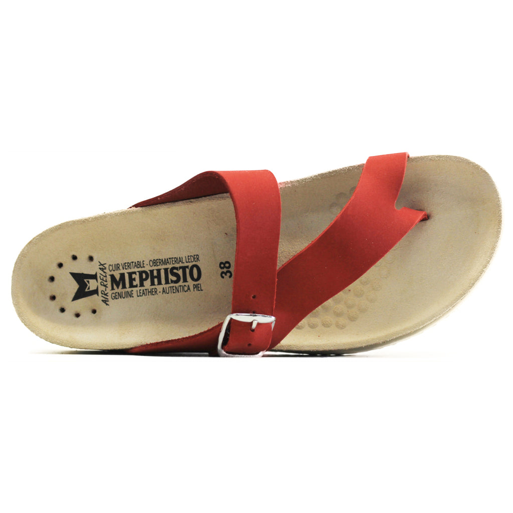 Mephisto Helen Leather Womens Sandals#color_scarlet