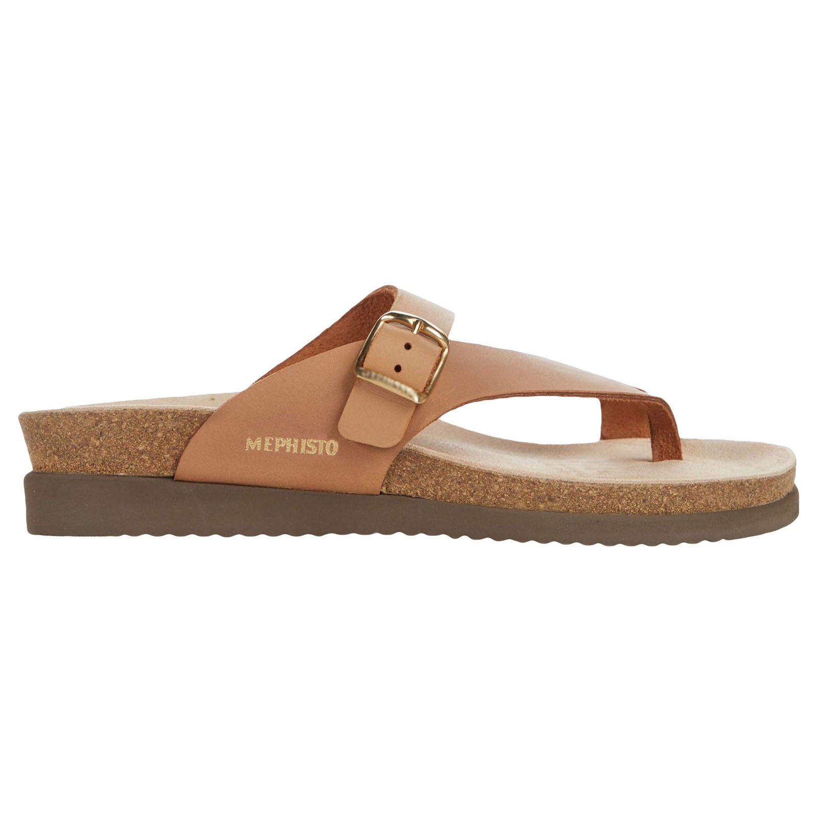 Mephisto Helen Leather Womens Sandals#color_camel scratch