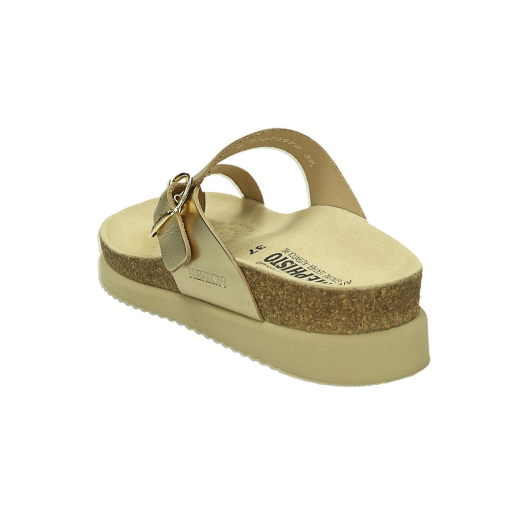 Mephisto Helen Metallic Leather Womens Sandals#color_gold