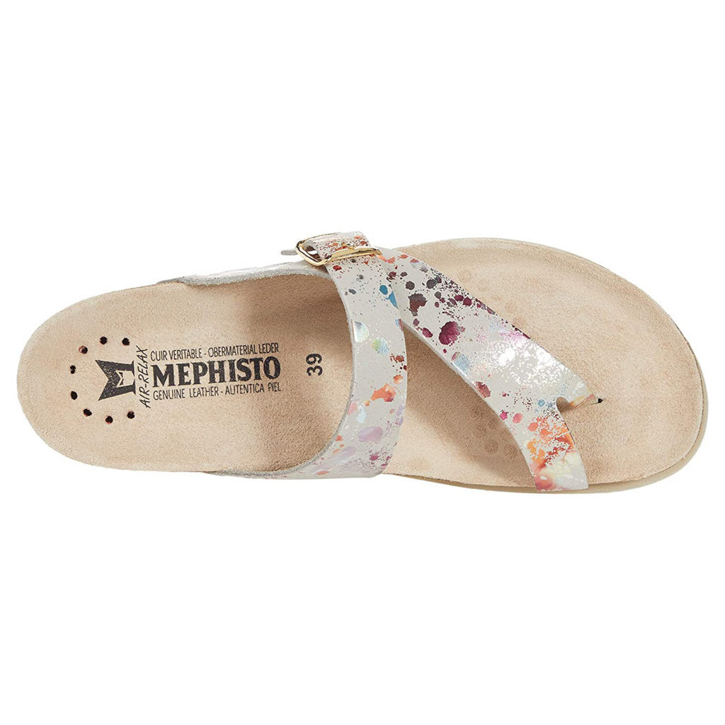 Mephisto Helen Metallic Leather Womens Sandals#color_fog