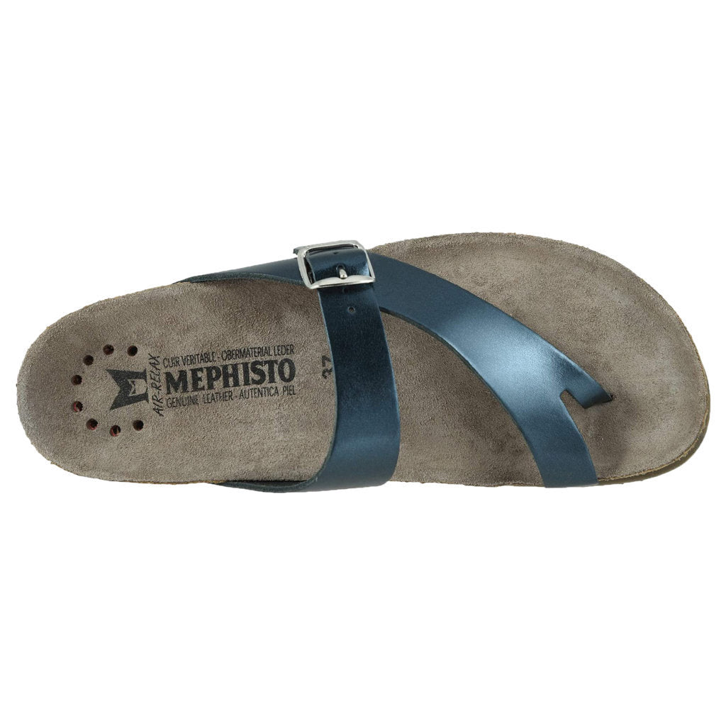 Mephisto Helen Metallic Leather Womens Sandals#color_blue star