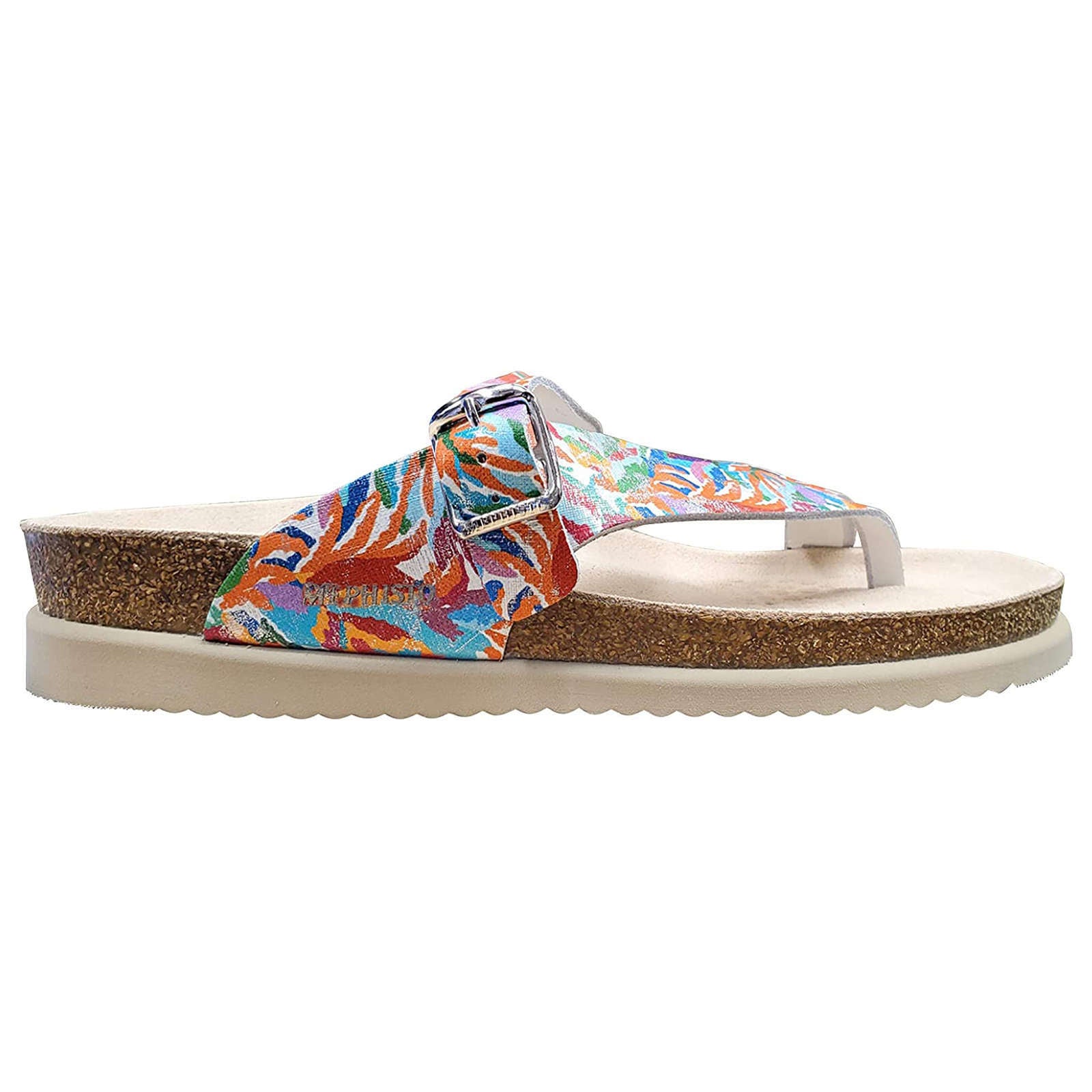 Mephisto Helen Printed Leather Womens Sandals#color_capri multicoloured
