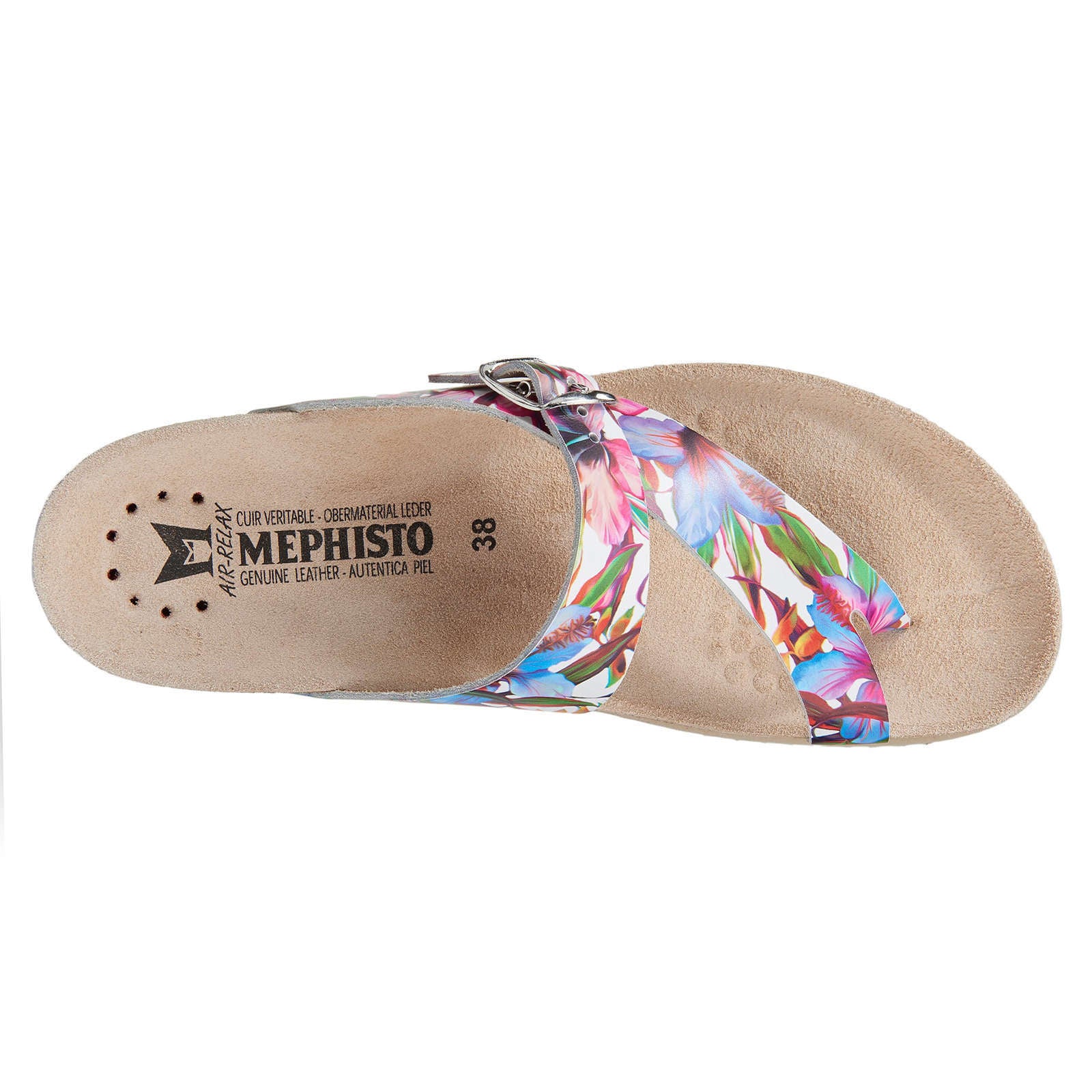Mephisto Helen Printed Leather Womens Sandals#color_floral multicoloured