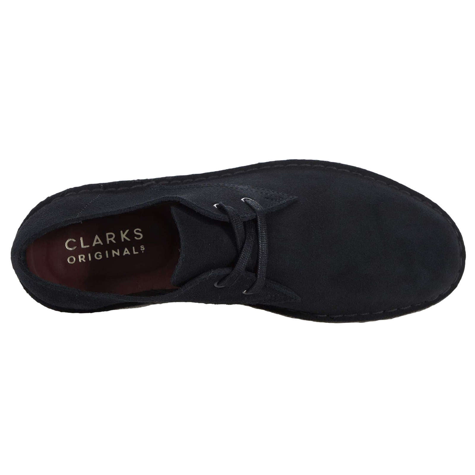 Clarks Originals Desert Khan Suede Leather Men's Shoes#color_black