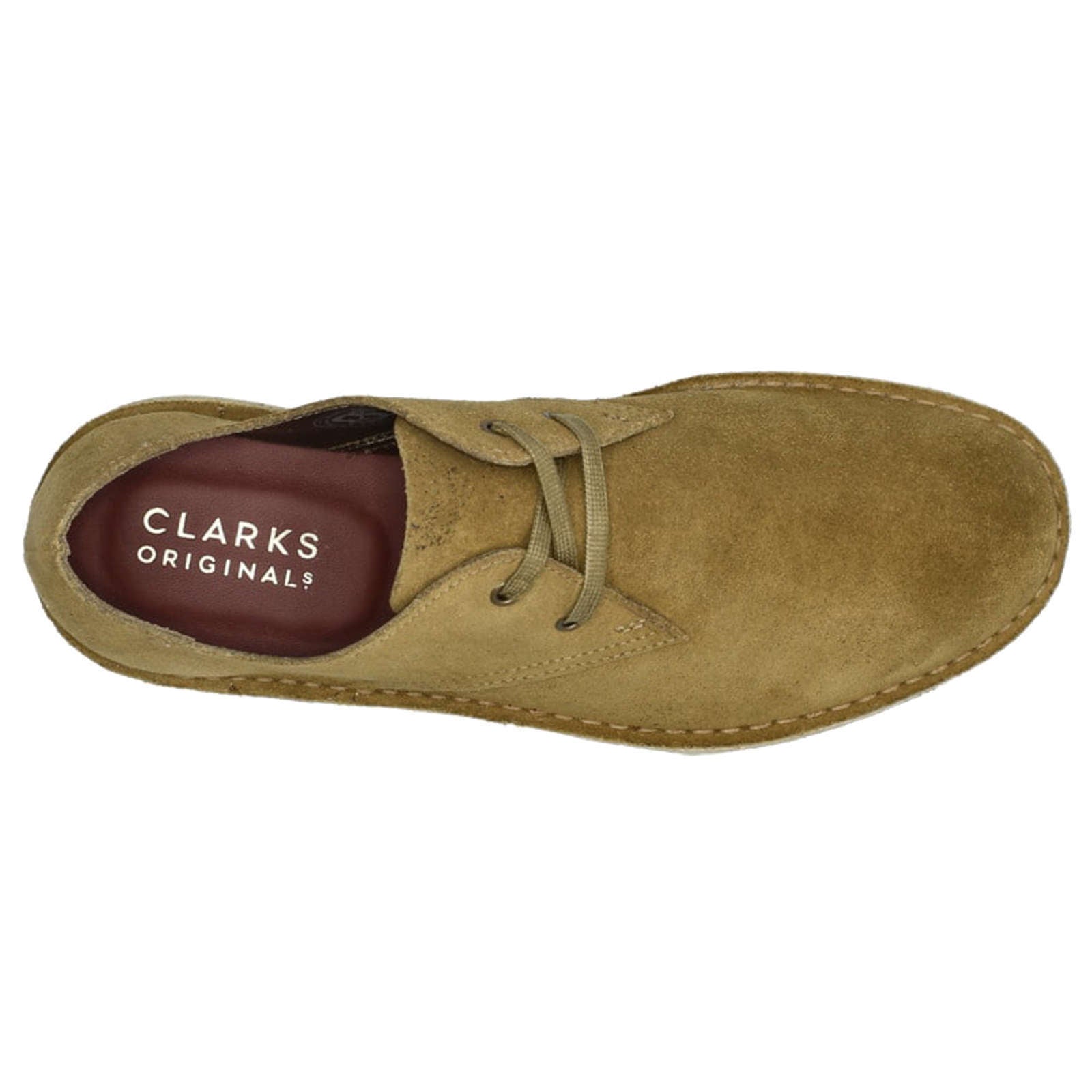 Clarks Originals Desert Khan Suede Leather Men's Shoes#color_dark olive