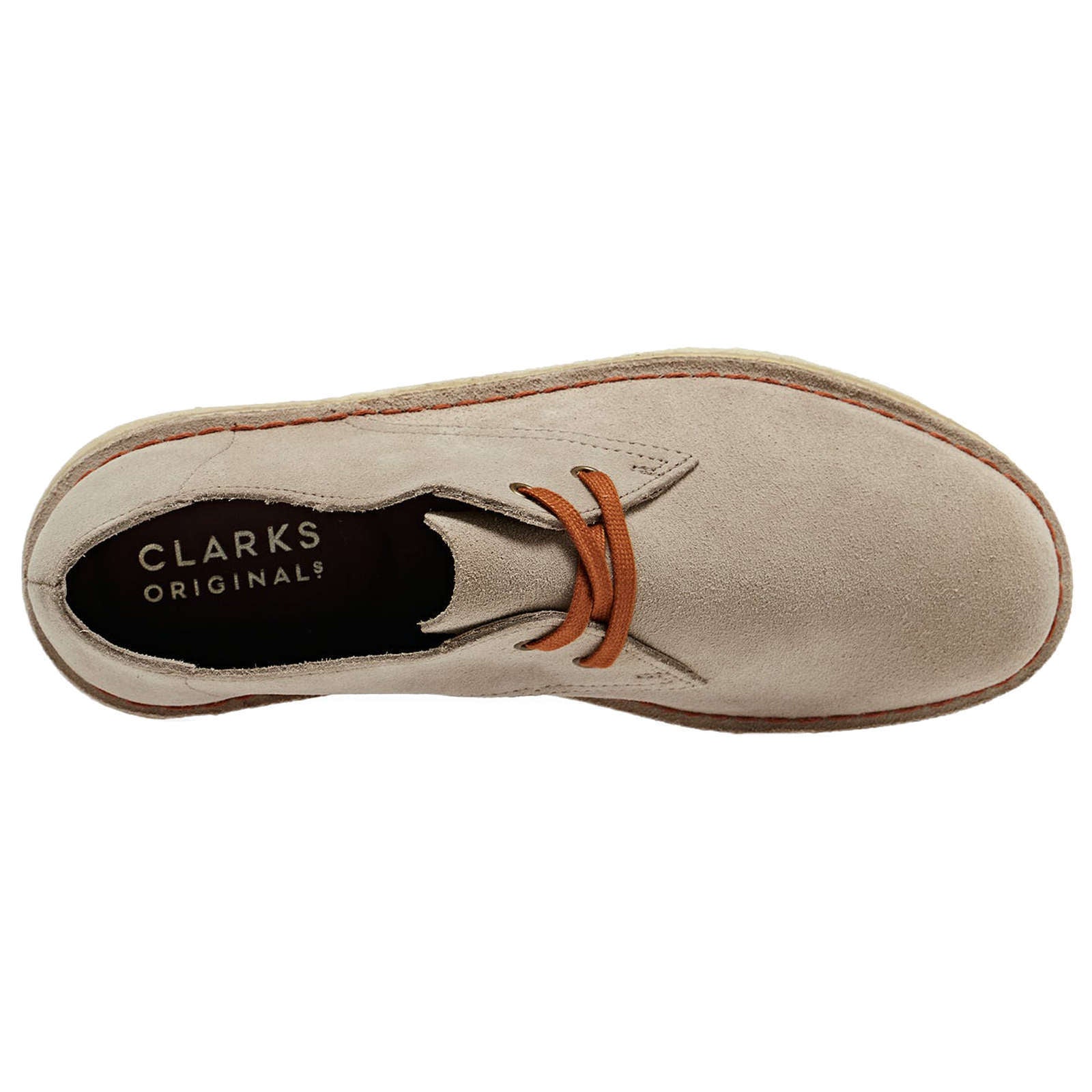 Clarks Originals Desert Khan Suede Leather Men's Shoes#color_sand