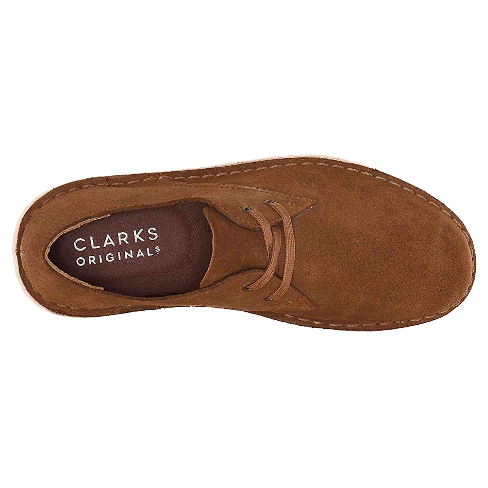 Clarks Originals Desert Khan Suede Leather Men's Shoes#color_cola