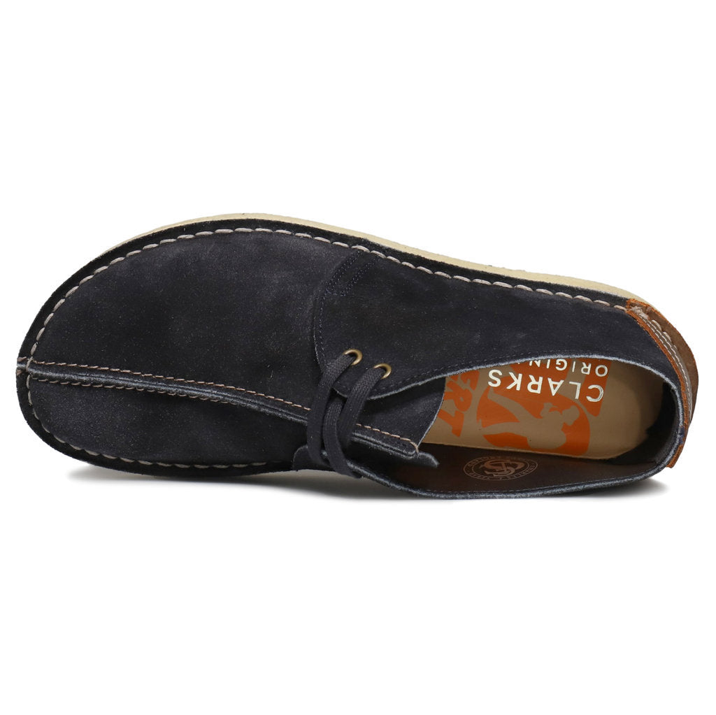 Clarks Originals Desert Trek Suede Leather Men's Shoes#color_ink