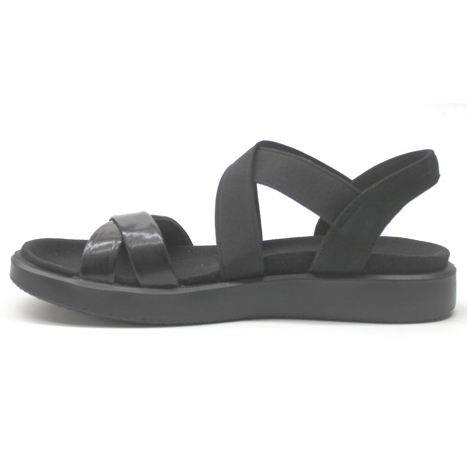 Ecco Flowt 273643 Leather Womens Sandals#color_black