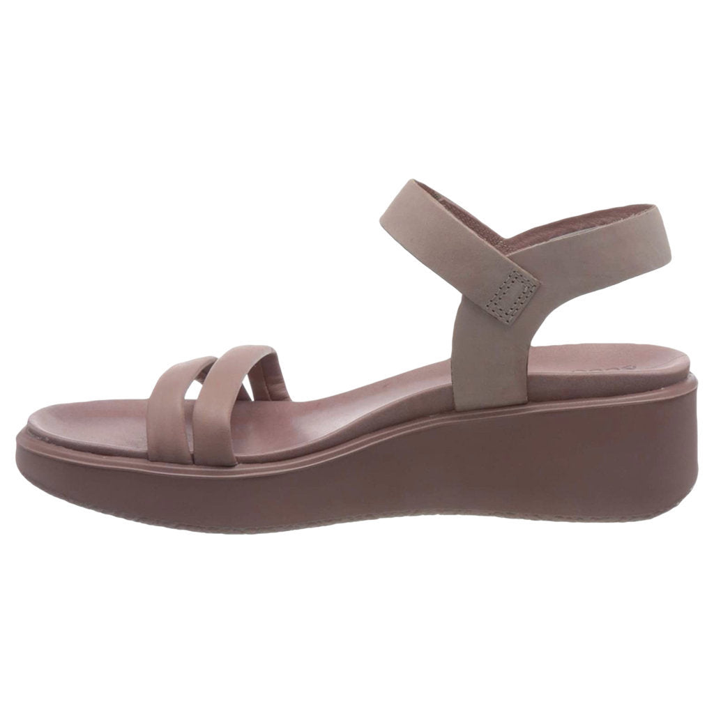 Ecco Flowt Wedge LX Leather Womens Sandals#color_wood rose