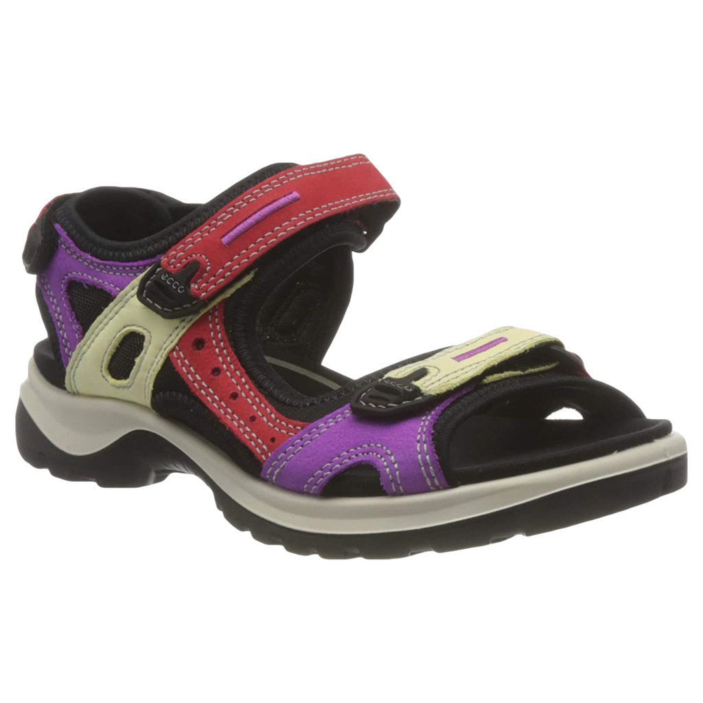 Ecco Offroad 822083 Leather Womens Sandals#color_multicolor hibiscus