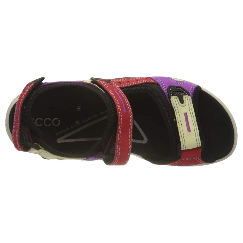 Ecco Offroad 822083 Leather Womens Sandals#color_multicolor hibiscus