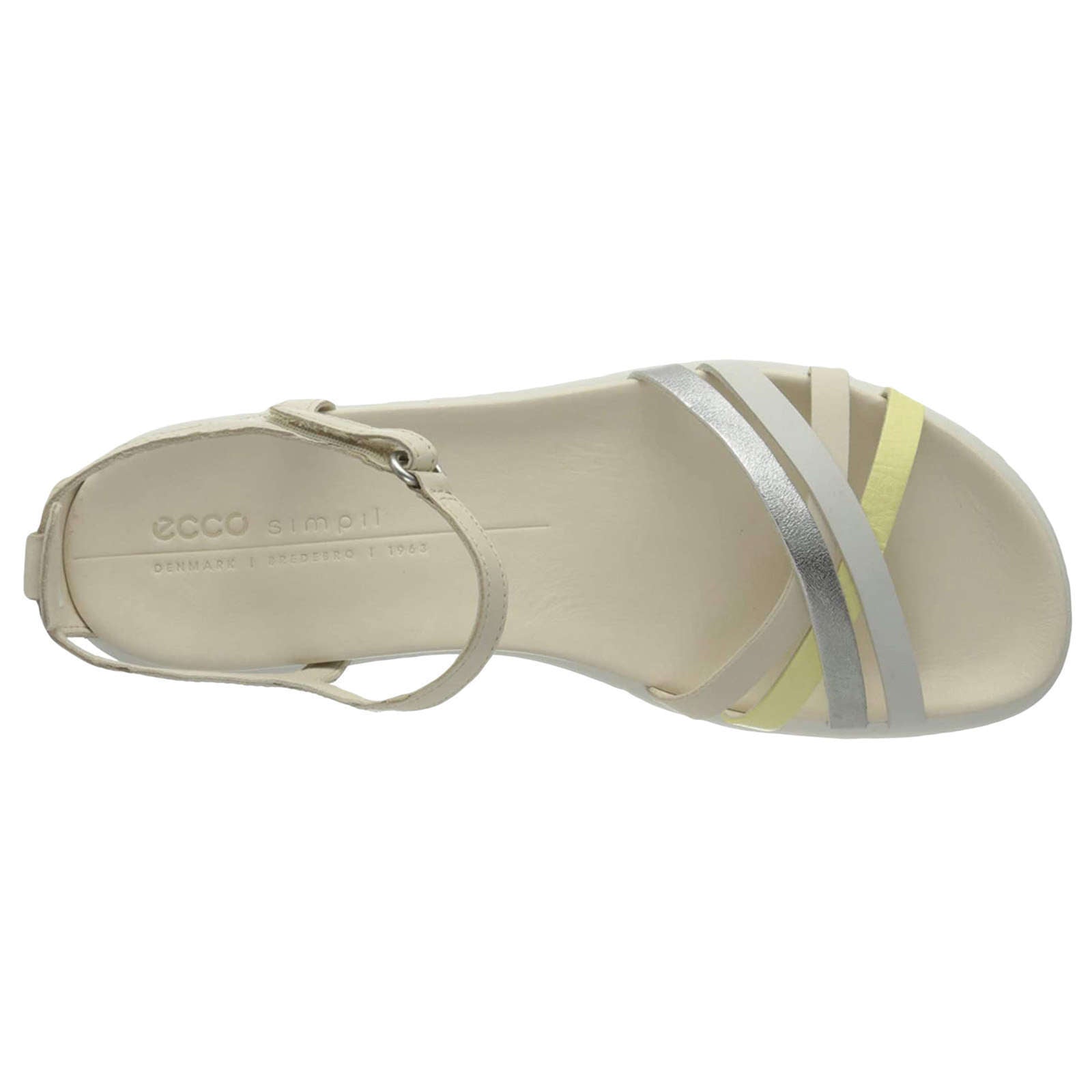 Ecco Simpil 209213 Leather Womens Sandals#color_multicolor limestone