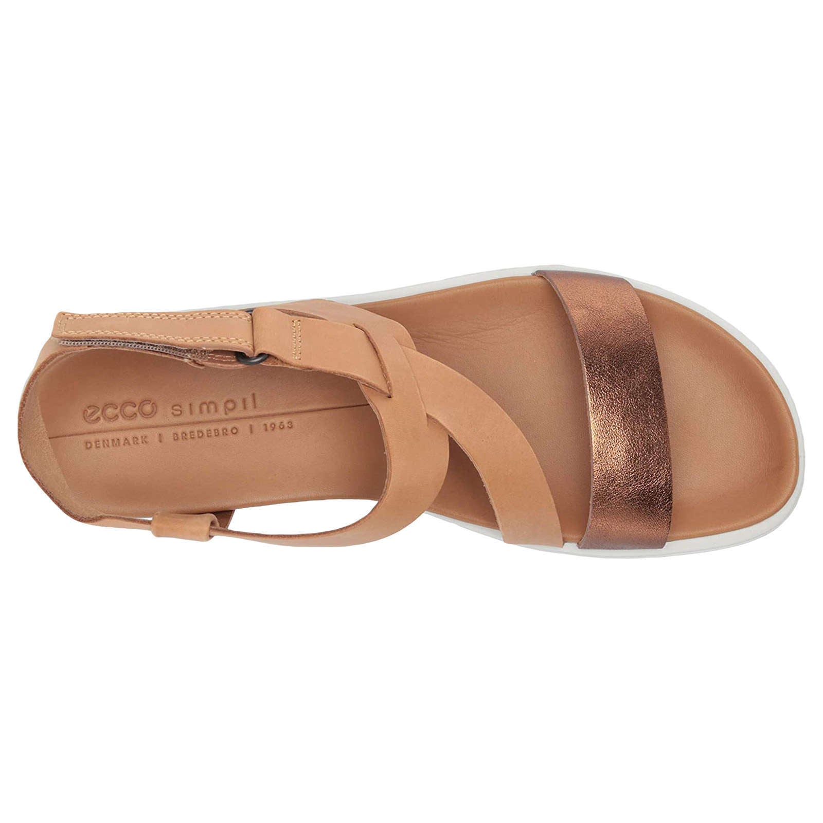 Ecco Simpil 209223 Leather Womens Sandals#color_bronze lion