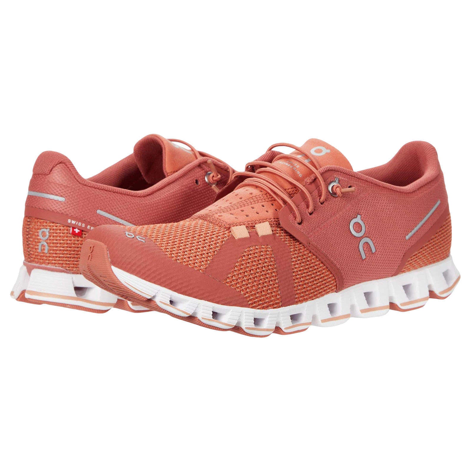 On Running Cloud Mesh Women's Low-Top Trainers#color_chili rust