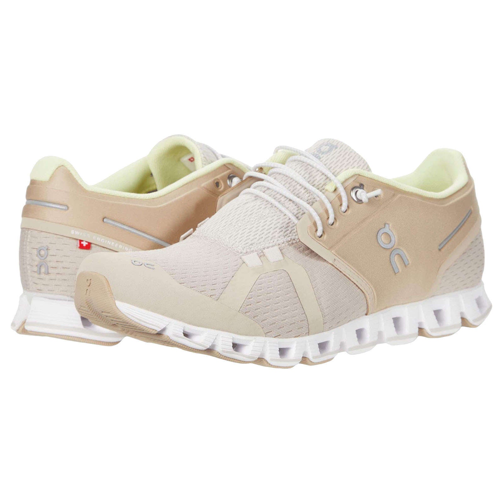 On Running Cloud Mesh Women's Low-Top Trainers#color_sand pearl