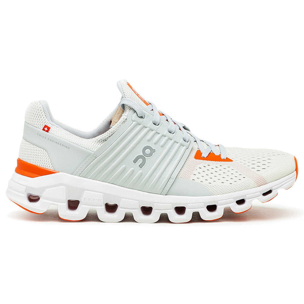On Running Cloudswift Textile Synthetic Mens Trainers#color_white flame