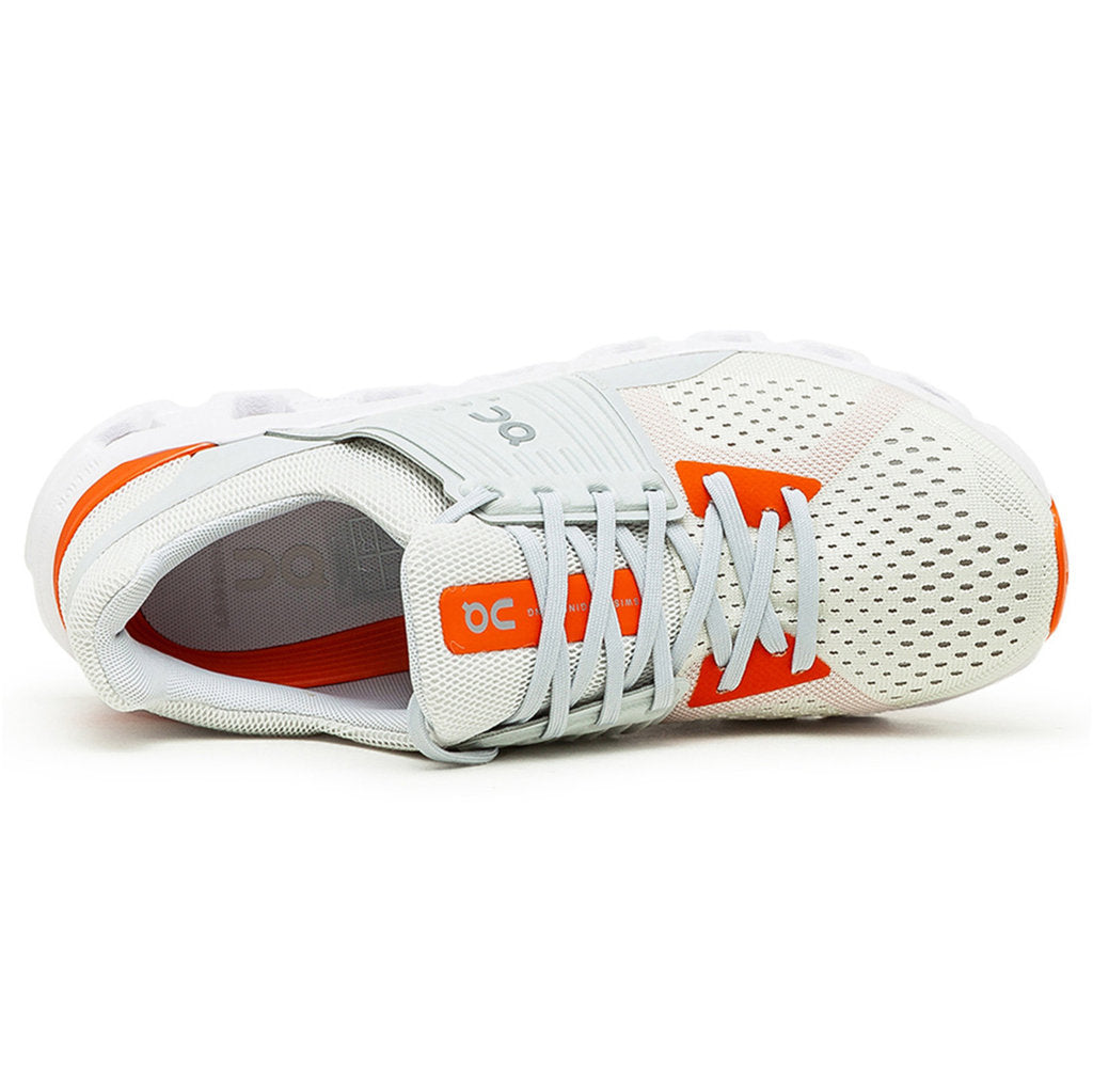 On Running Cloudswift Textile Synthetic Mens Trainers#color_white flame