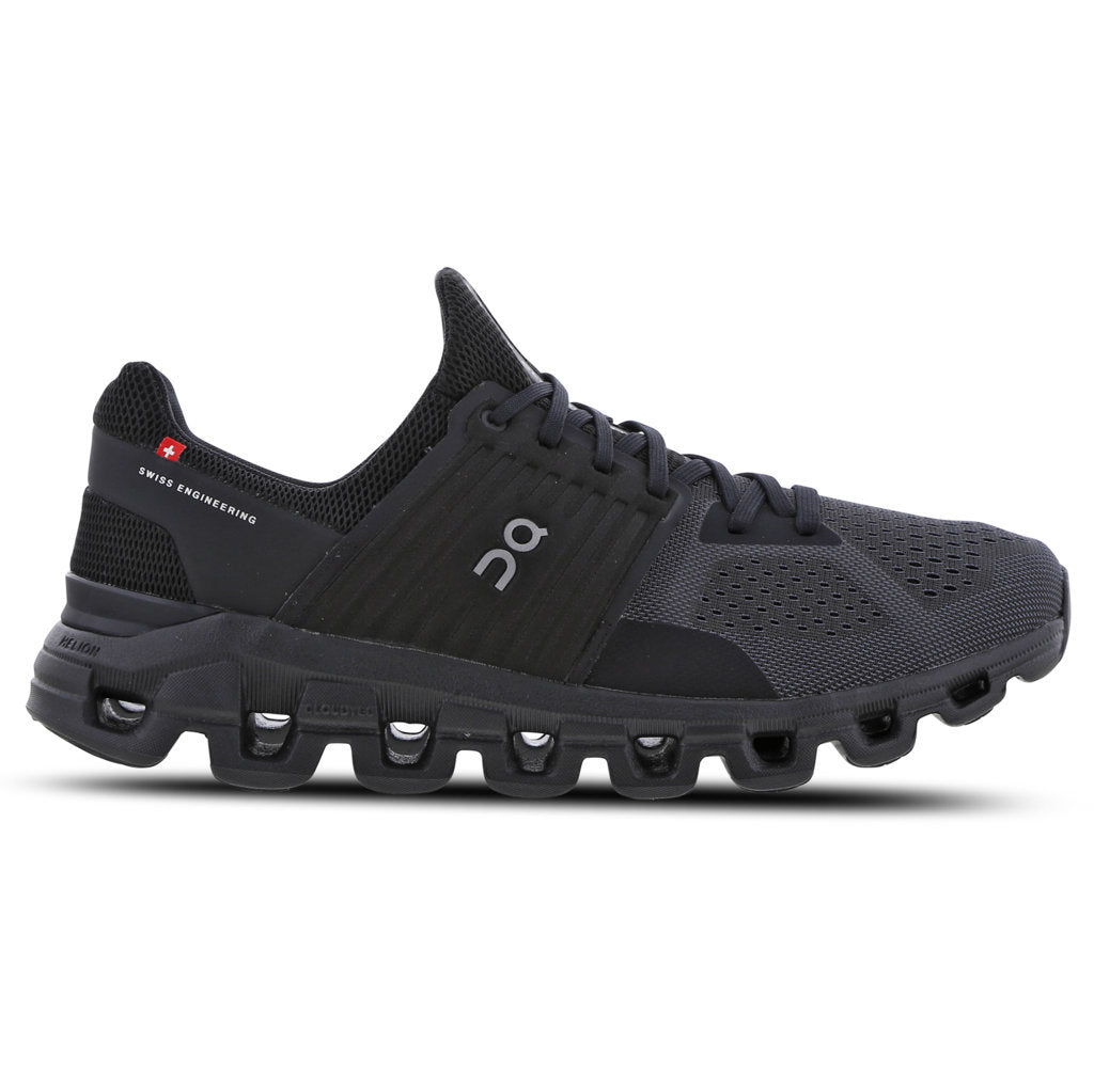 On Running Cloudswift Textile Synthetic Mens Trainers#color_all black
