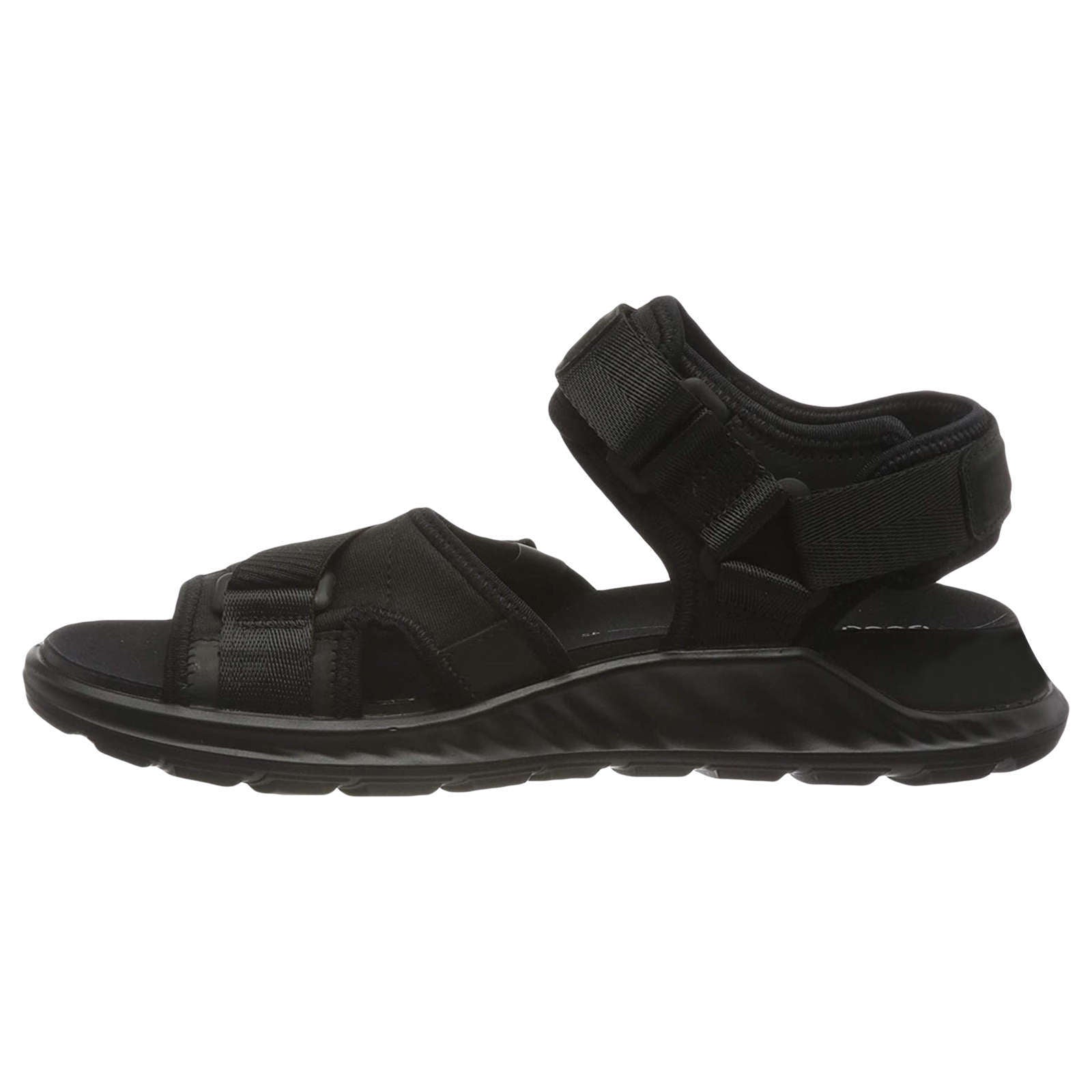 Ecco Exowrap Nubuck Textile Mens Sandals#color_black
