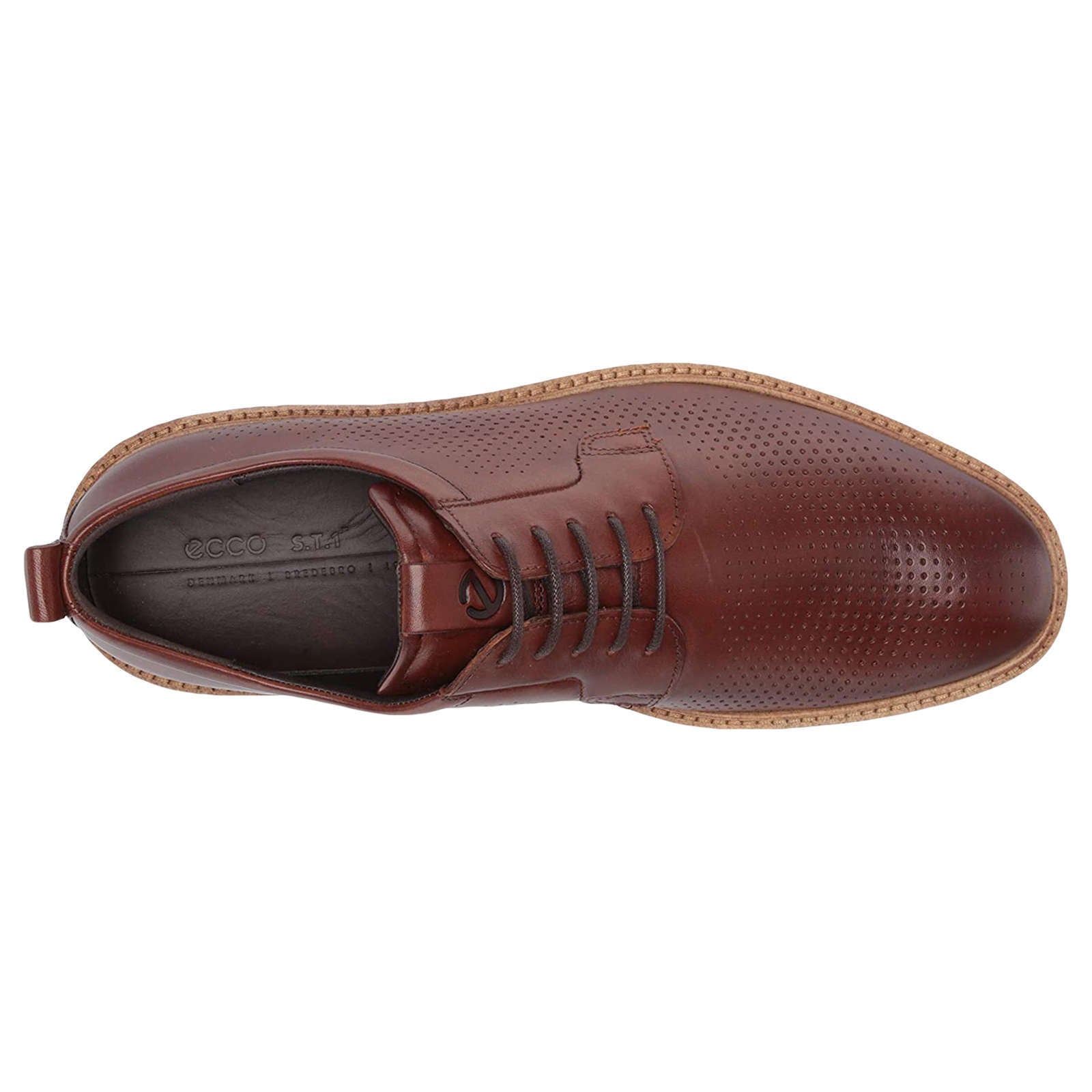 Ecco ST 1 Hybrid 836804 Leather Mens Shoes#color_cognac