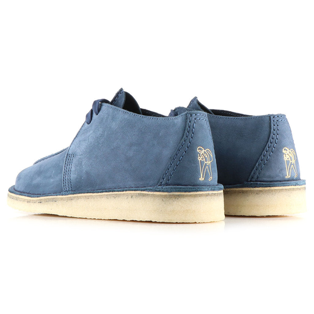 Clarks Originals Desert Trek Nubuck Leather Men's Shoes#color_blue grey