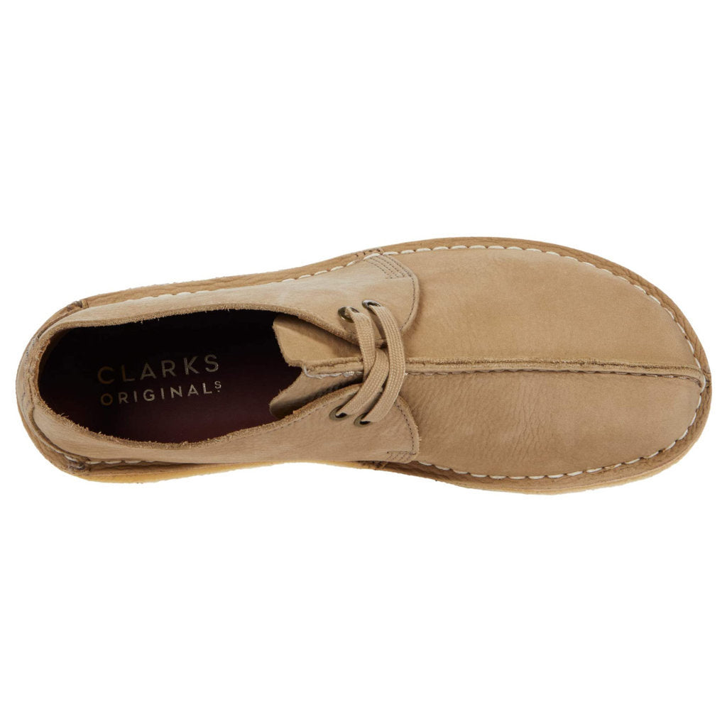 Clarks Originals Desert Trek Nubuck Leather Men's Shoes#color_light taupe