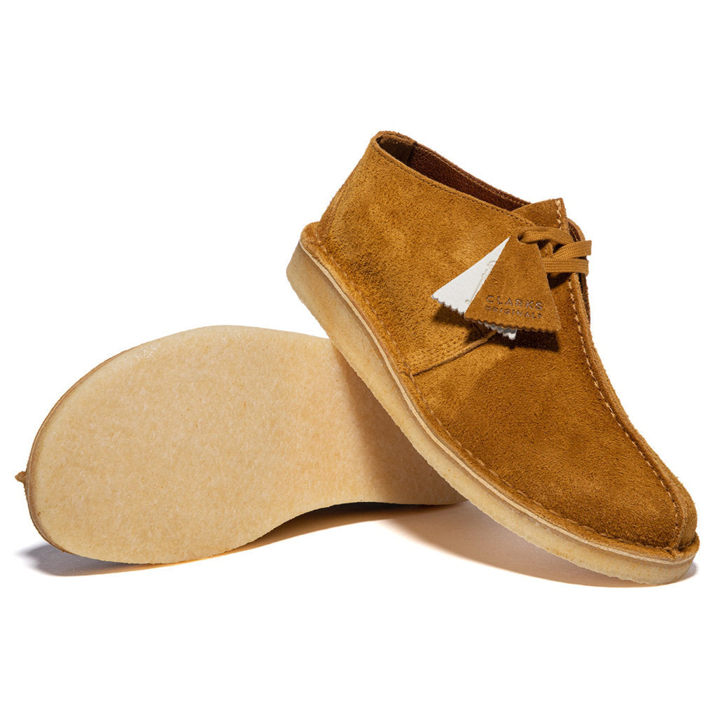 Clarks Originals Desert Trek Nubuck Leather Men's Shoes#color_amber