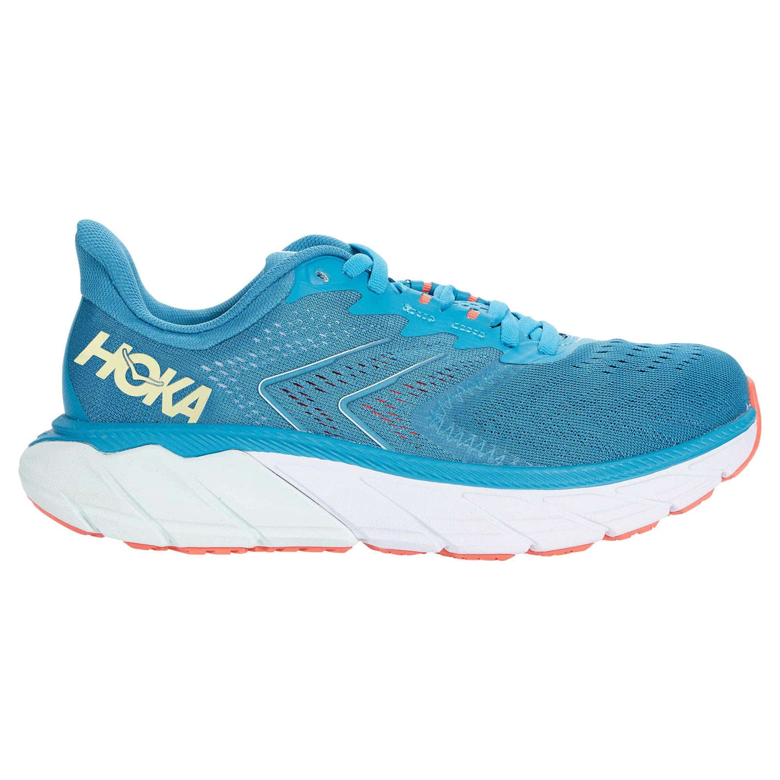 Hoka One One Arahi 5 Synthetic Textile Women's Low-Top Road Running Trainers#color_mosaic blue luminary green
