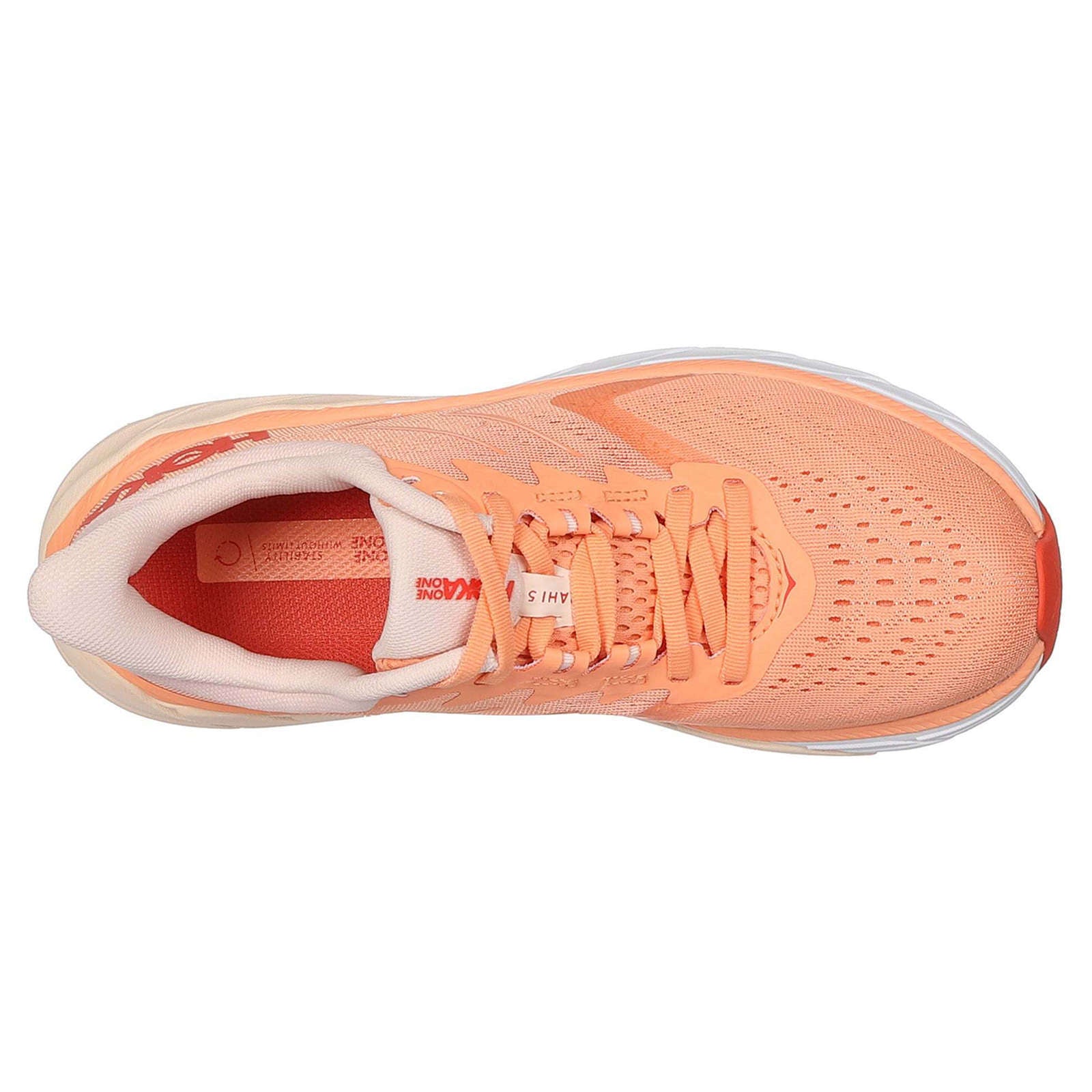 Hoka One One Arahi 5 Synthetic Textile Women's Low-Top Road Running Trainers#color_cantaloupe silver peony