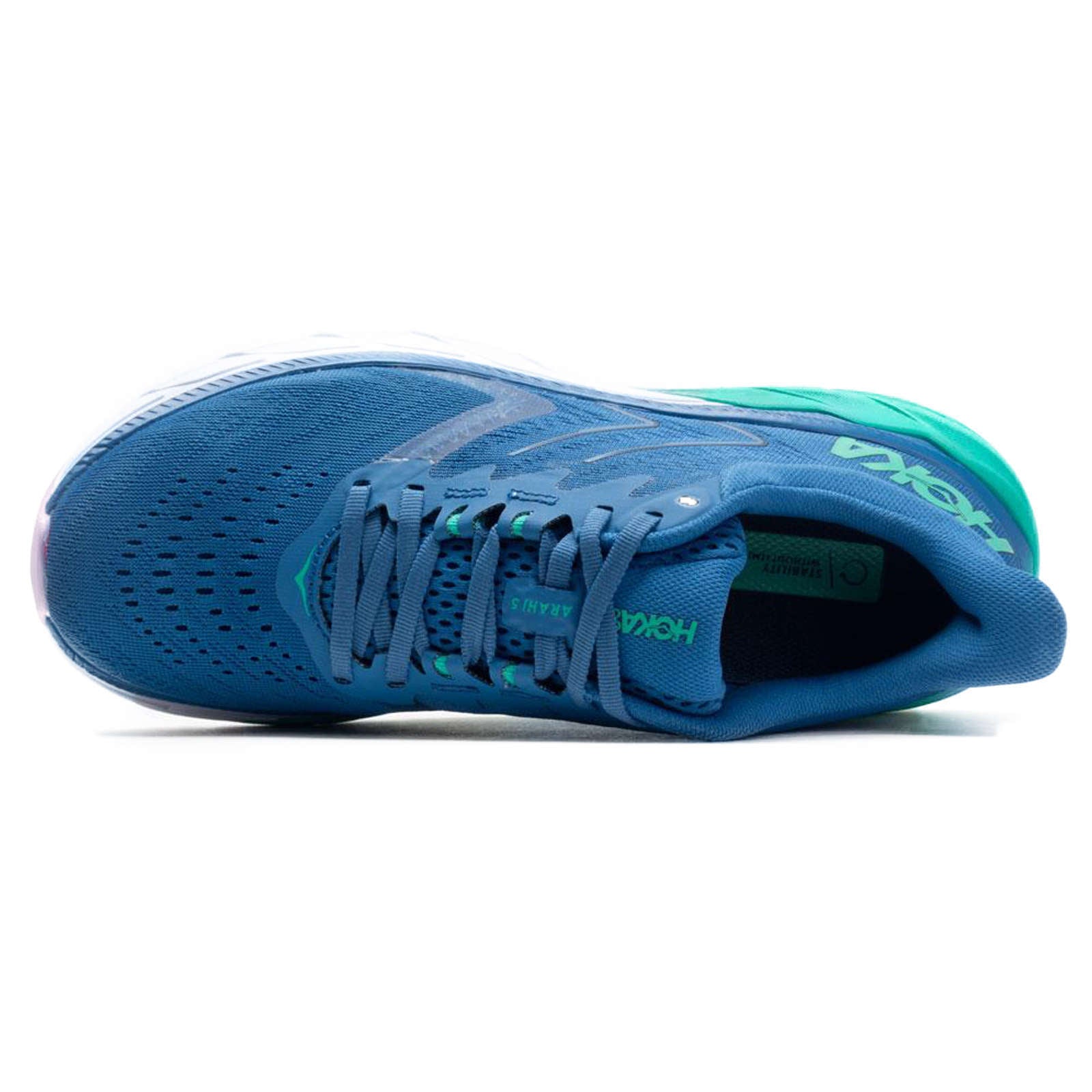 Hoka One One Arahi 5 Synthetic Textile Women's Low-Top Road Running Trainers#color_vallarta blue atlantis