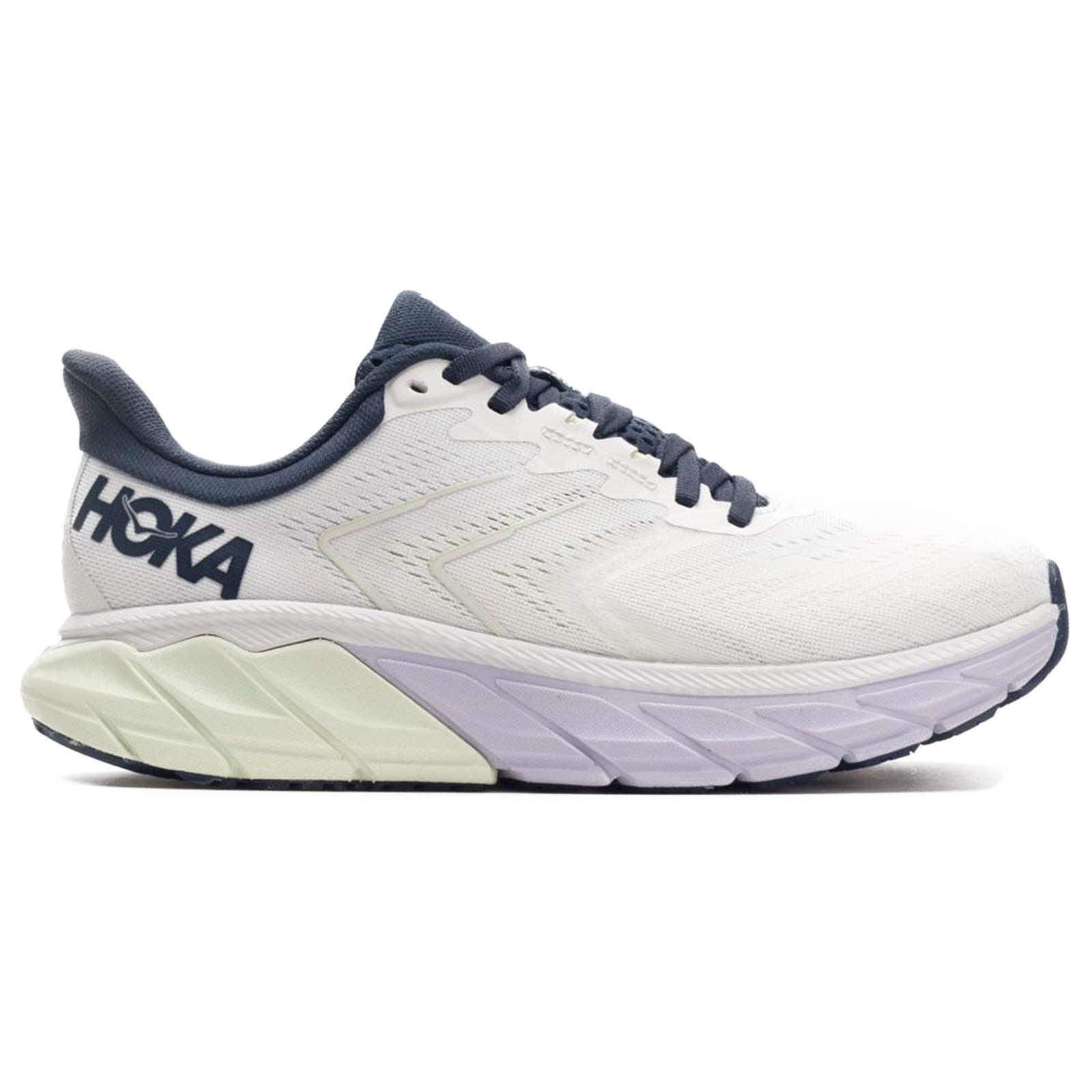 Hoka One One Arahi 5 Synthetic Textile Women's Low-Top Road Running Trainers#color_blanc de blanc outer space