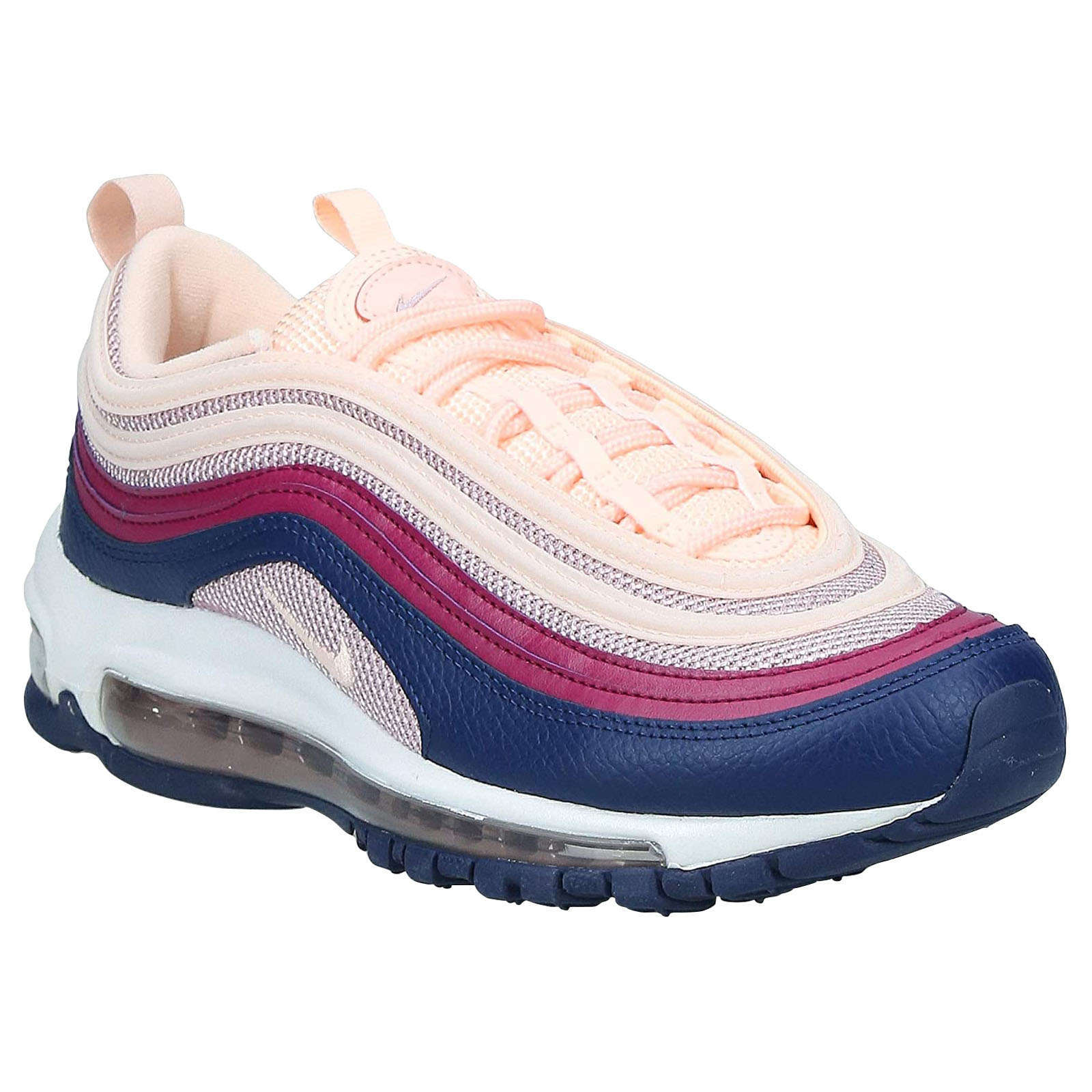 Nike Air Max 97 Textile Leather Synthetic Women's Low-Top Trainers#color_crimson tint