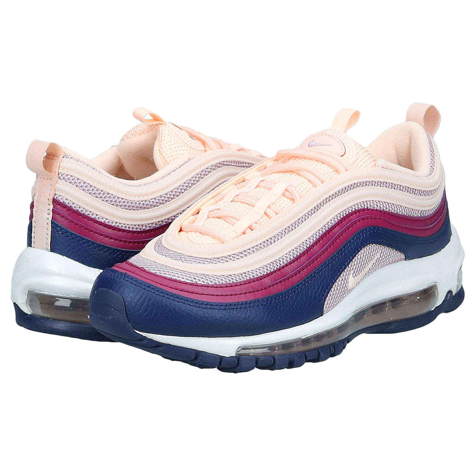 Nike Air Max 97 Textile Leather Synthetic Women's Low-Top Trainers#color_crimson tint