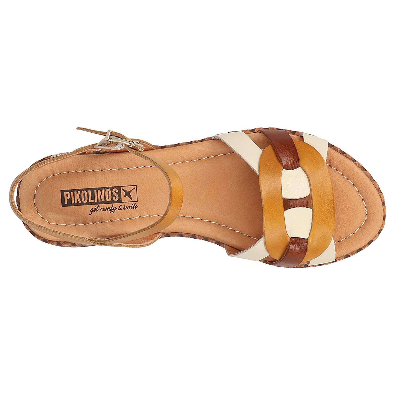Pikolinos Algar W0X Leather Womens Sandals#color_honey