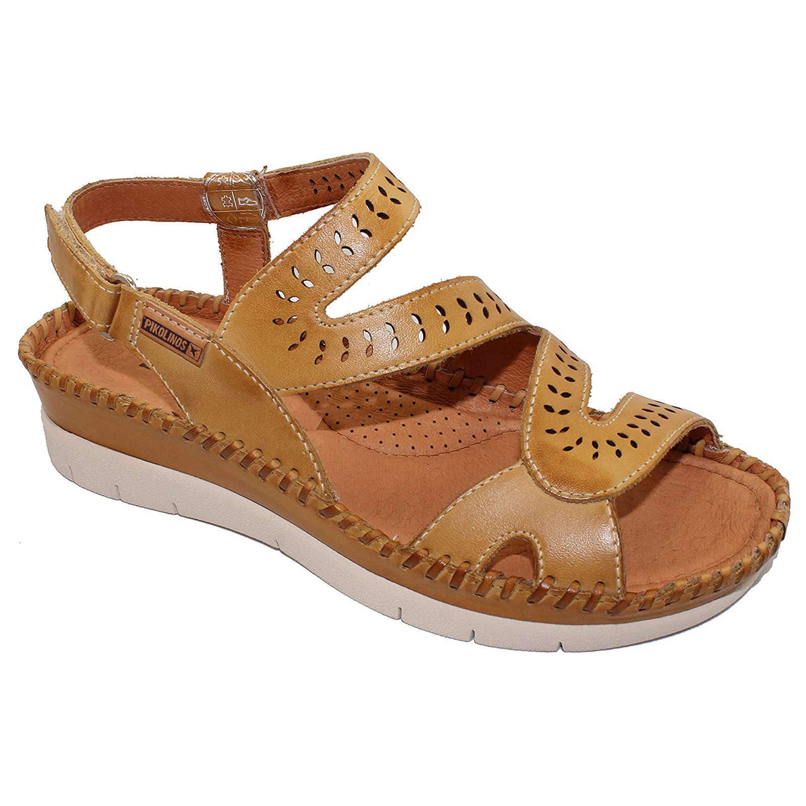 Pikolinos Altea Leather Womens Sandals#color_honey